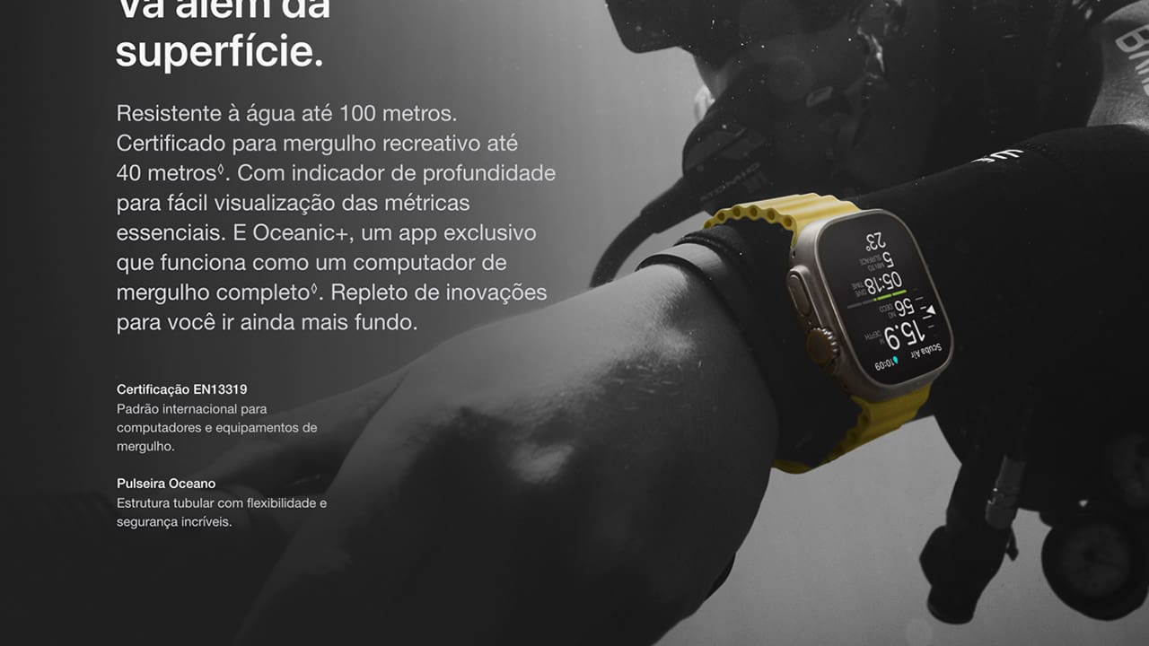 Apple Watch Ultra GPS CEL 49 mm Preta Cinza M/G