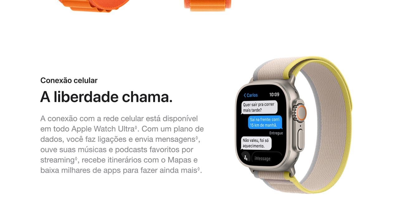 Apple Watch Ultra GPS CEL 49 mm Preta Cinza M/G