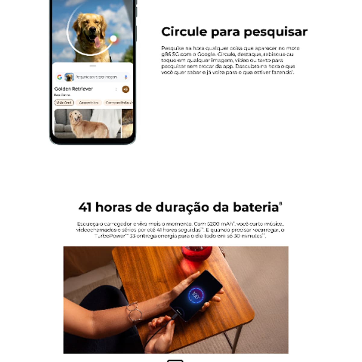 Smartphone Motorola Moto G86 5G Tela 6.7" pOLED 