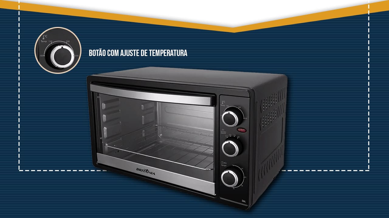 Forno Elétrico Britânia BFE41P controle temperatura