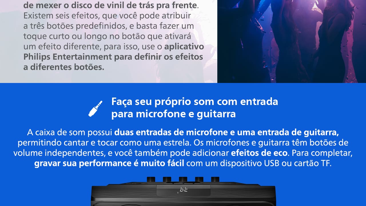 Caixa de Som Philips Party Speaker TAX5509 2400W
