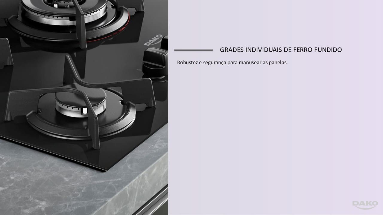 Cooktop a Gás 5 Bocas Dako Supreme