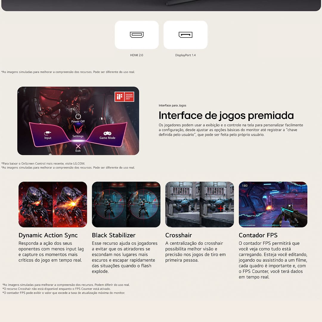 Monitor Gamer 24” LG UltraGear 24GS60F-B