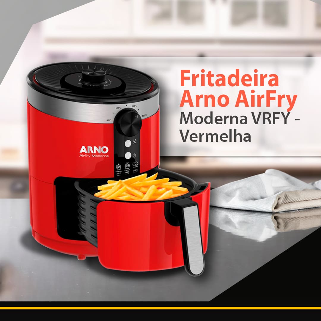 Fritadeira Arno AirFry Moderna VRFY Vermelha