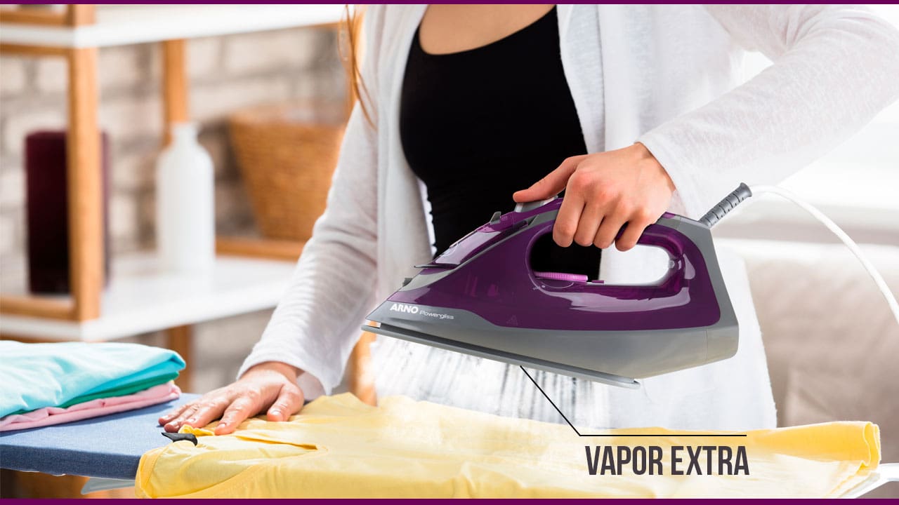 Ferro Vapor Arno Powergliss FPO1 funcionamento 
