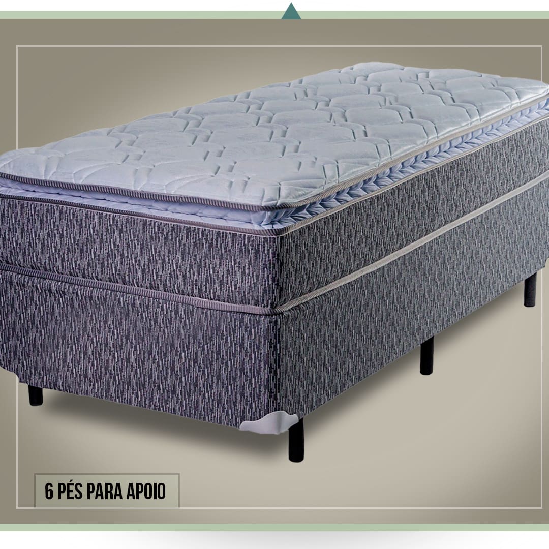 Cama Box Casal Luckspuma Valência Comfort molas ensacadas pillow top capacidade 