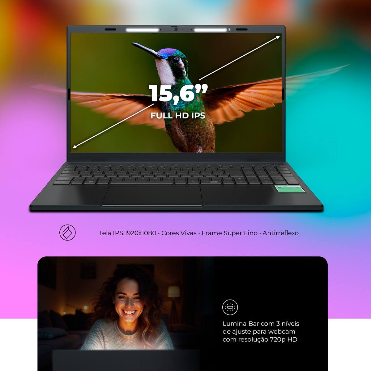 Notebook Positivo C15M Intel Celeron N4500 4GB RAM 128GB eMMC