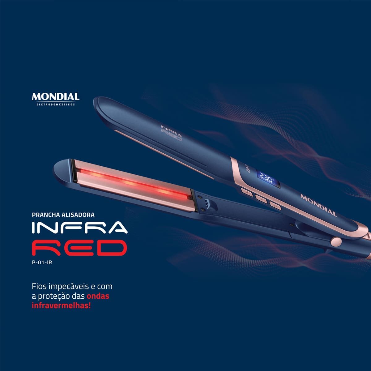 Prancha Alisadora Mondial Infrared P-01-IR Tourmal...
