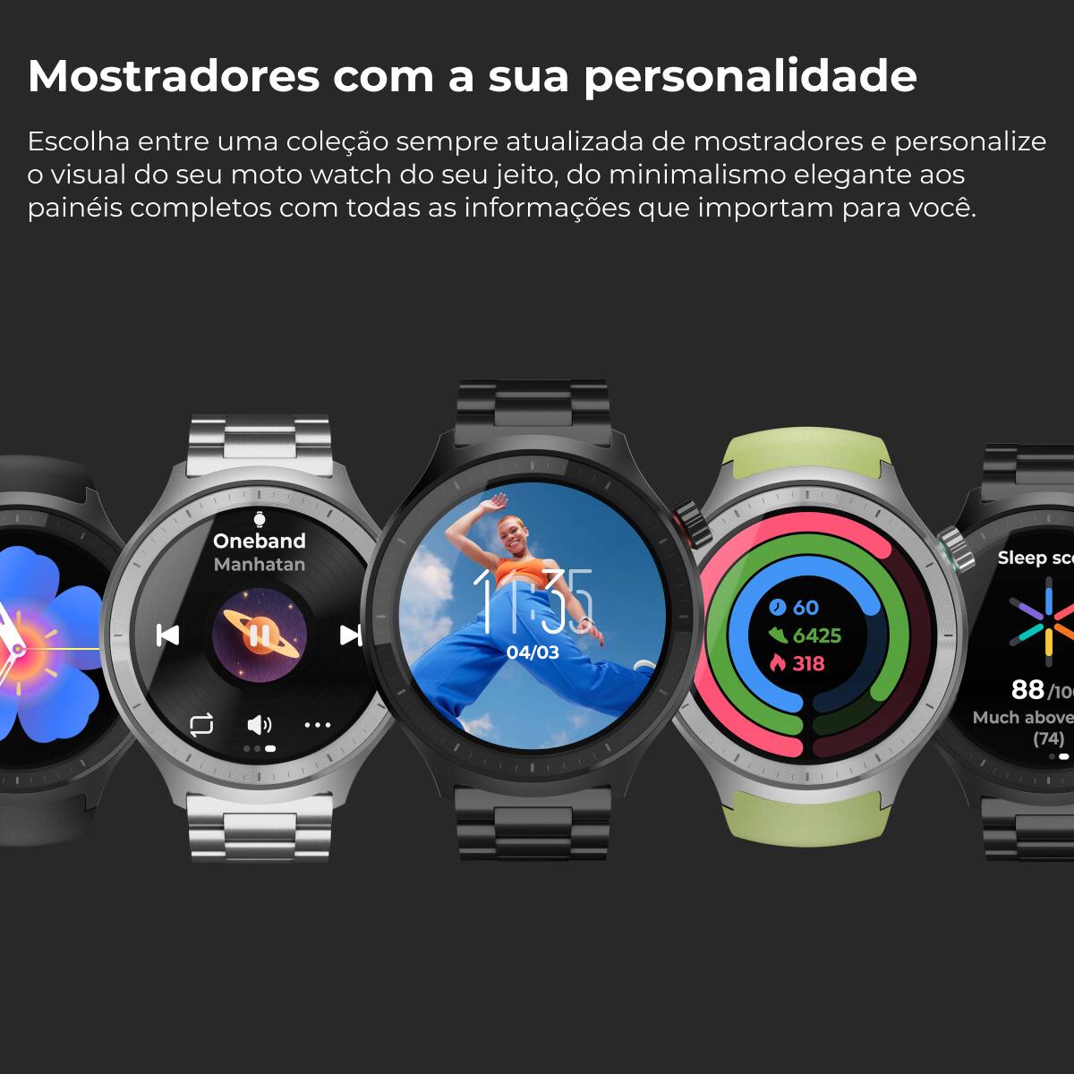 Smartwatch Motorola Moto Watch XT2547 Tela OLED 1...