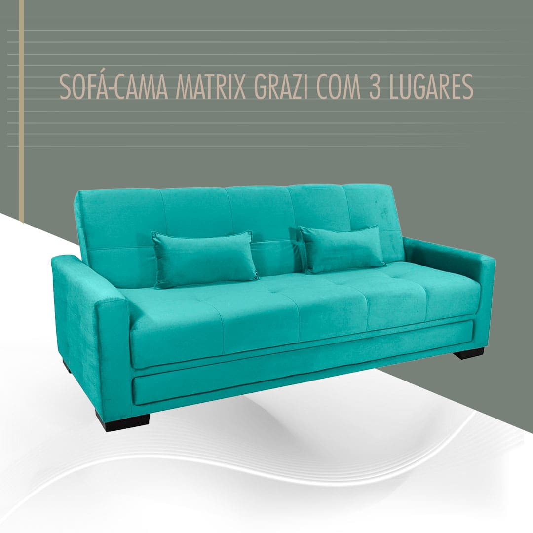 Sofá-Cama Matrix Grazi 3 Lugares