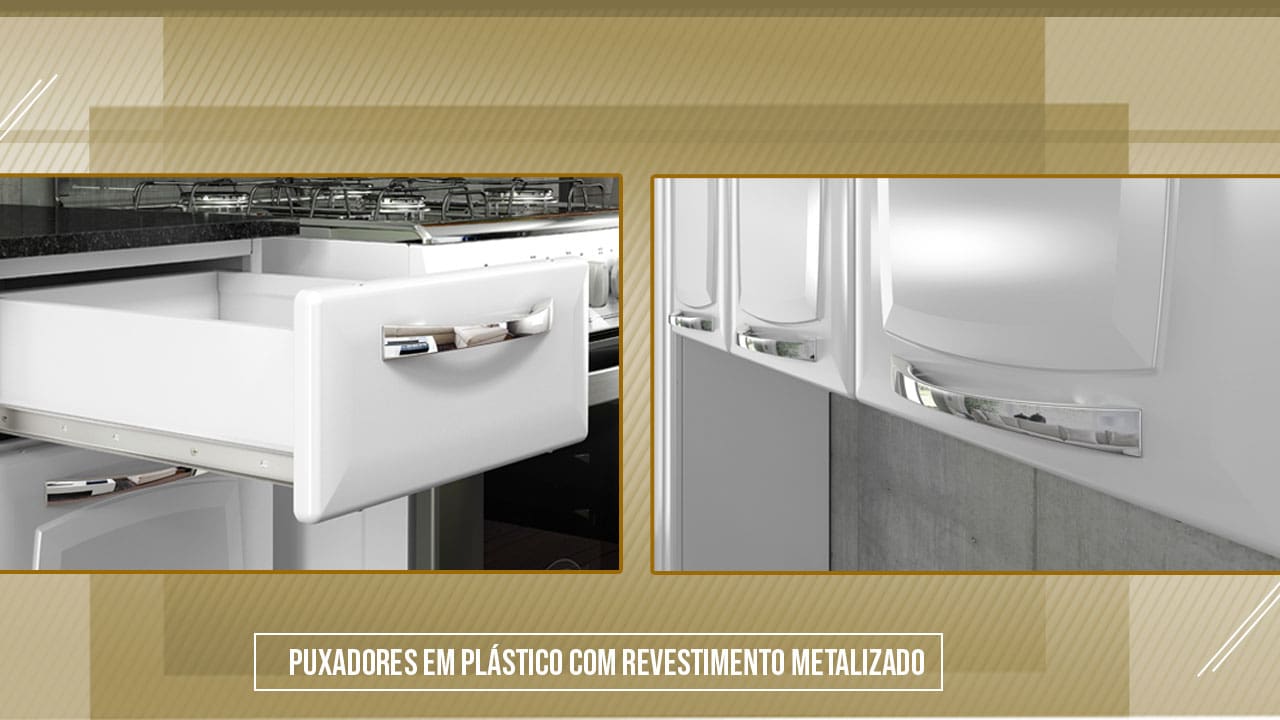 Cozinha Itatiaia Amanda Plus acabamento puxador 