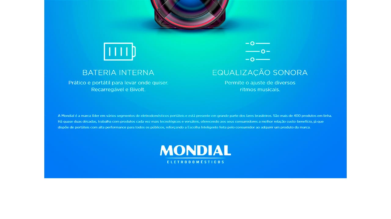 Caixa de Som Amplificada Mondial CM-700