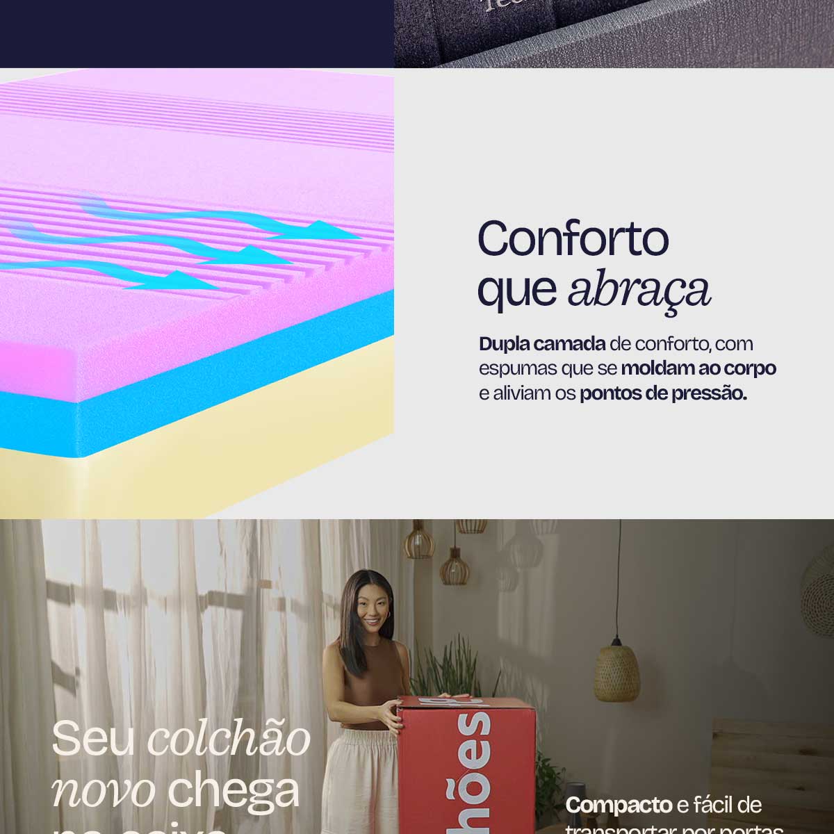 Colchão Viúva Ice Espuma NASA BF Colchões