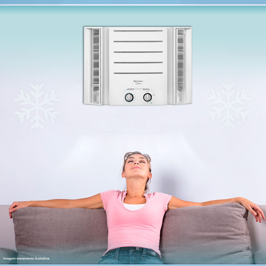 Ar-Condicionado Janela Springer Midea Mecânico ventilação velocidades 