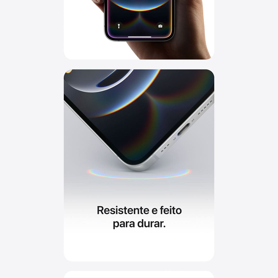 O iPhone 16e é feito para Apple Intelligence e conta com a potência do chip A18*. Fotografe em altíssima resolução com a câmera Fusion. E ganhe mais tempo para enviar mensagens, navegar e fazer outras coisas com sua superbateria.