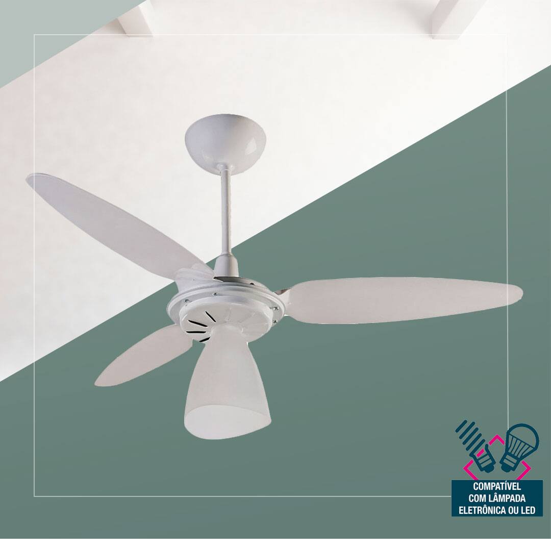 Ventilador Teto Ventisol Wind Light com Lustre