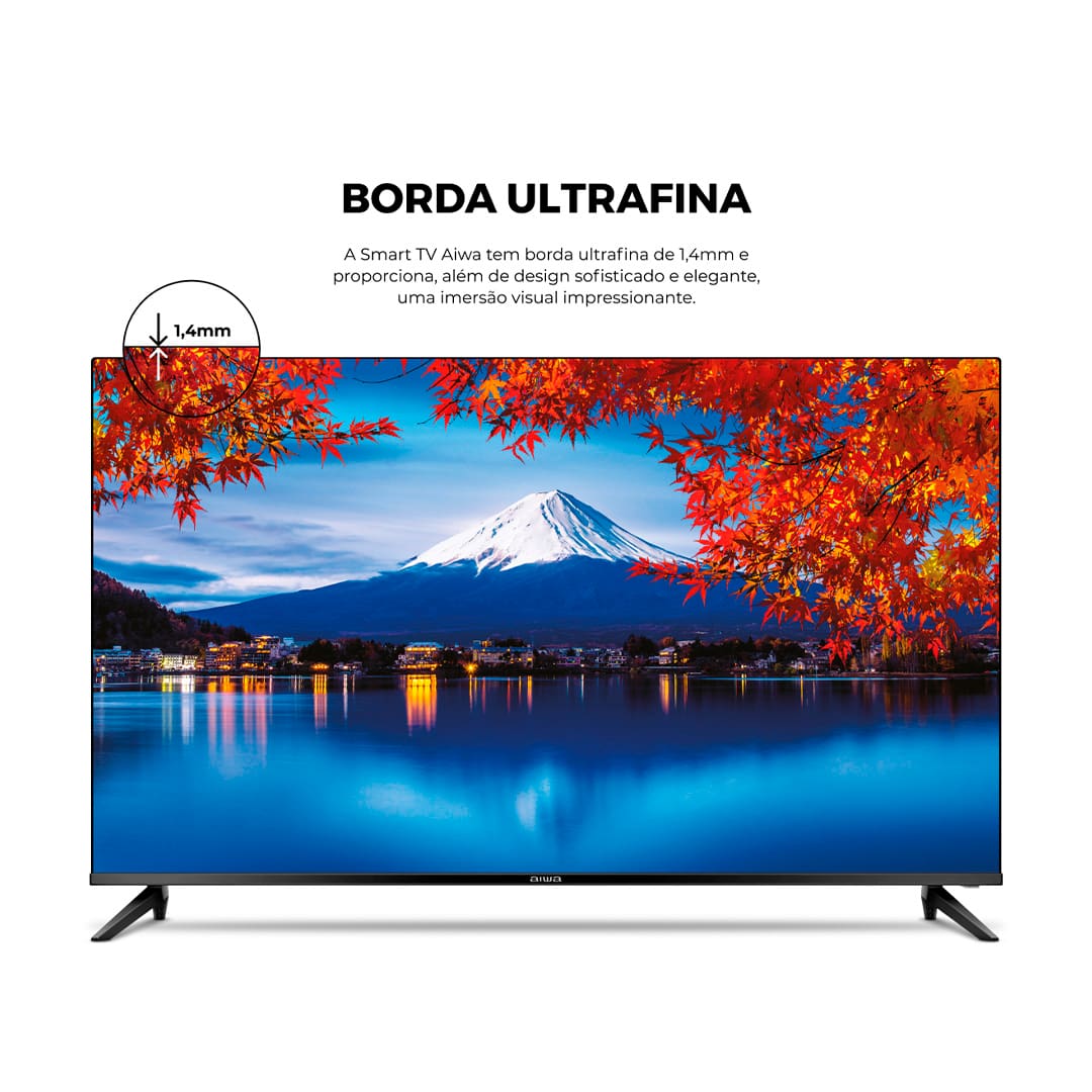 Uma Verdadeira Experiência de Imagem. Com mais de 8 milhões de pixels e uma resolução quatro vezes maior que o Full HD, a Televisão AIWA 50BL02A transforma cada momento em um espetáculo visual com cores vibrantes, contrastes profundos e detalhes impressionantes.