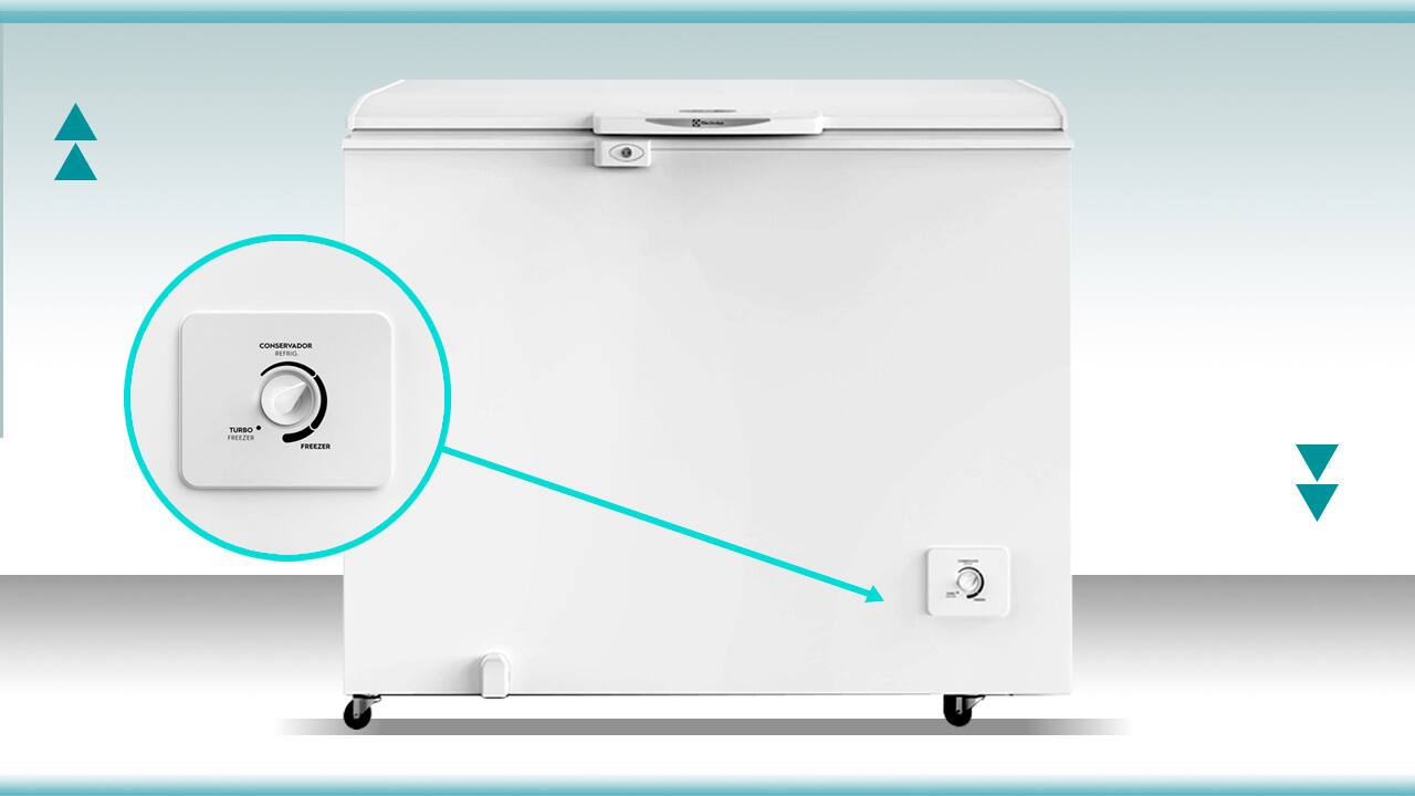 Freezer Electrolux H330 detalhe