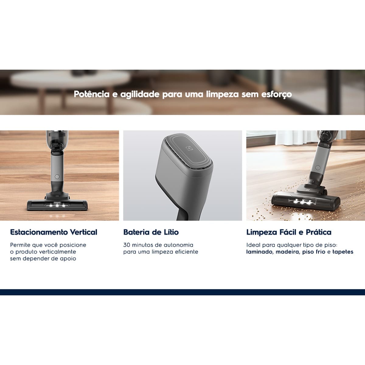 Aspirador de Pó Vertical Sem Fio Electrolux Cyclon