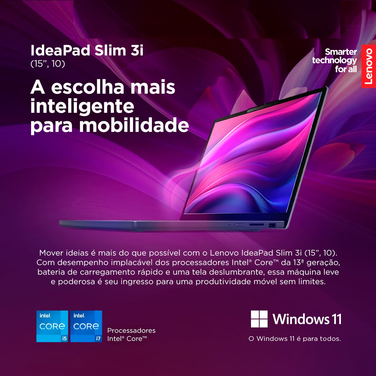 Notebook Lenovo IdeaPad Slim 3 15IRH10