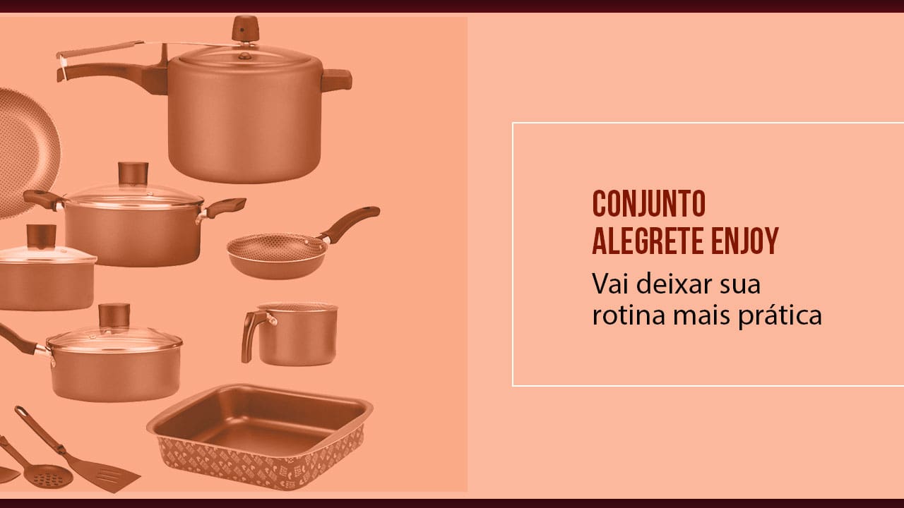 conjunto de panelas com destaque para a praticidade