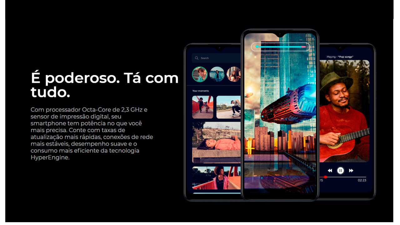 Smartphone Motorola Moto E22 Branco 32GB