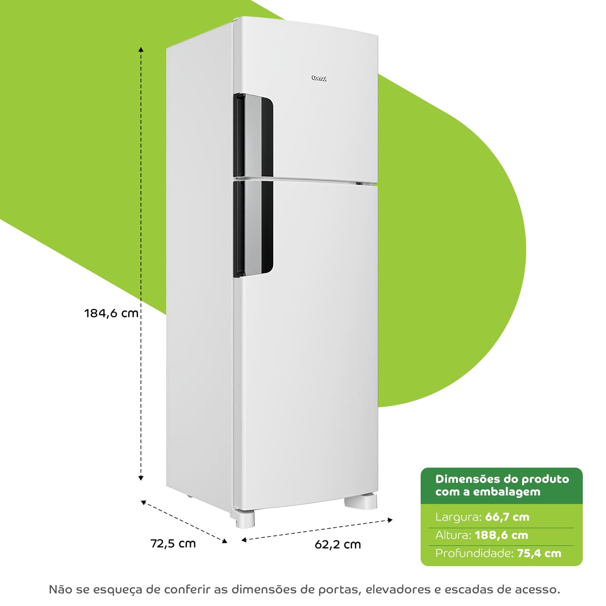 Geladeira Consul CRM44MB Duplex Inverter 377L Frost Free Branca
