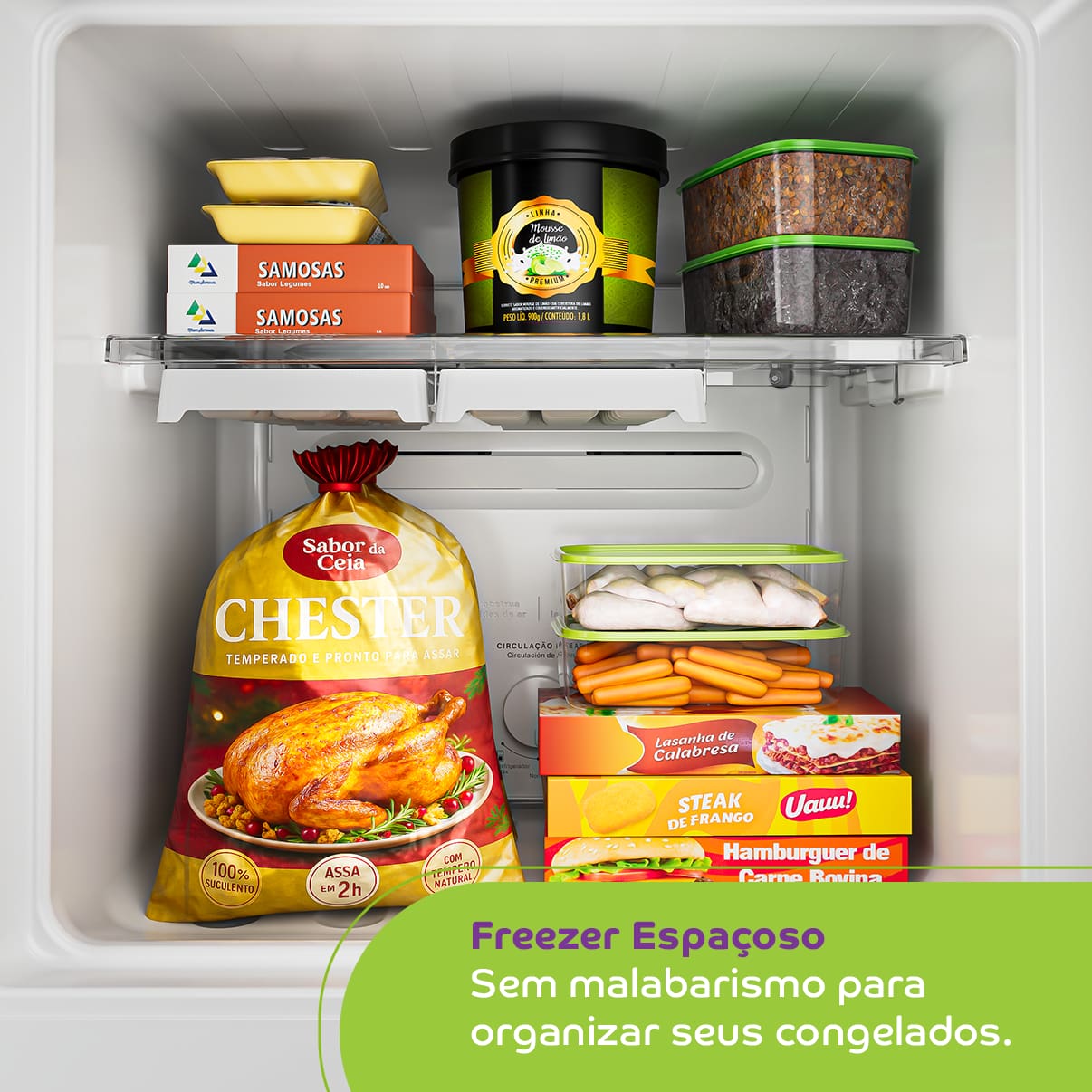 Geladeira Consul CRM44MB Duplex Inverter 377L Frost Free Branca