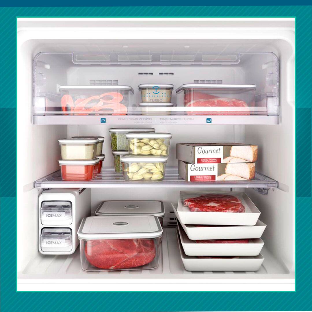 128 litros de capacidade no freezer e 346 no refrigerador 