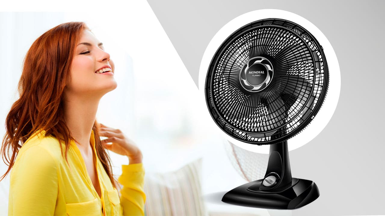 Ventilador Mesa Mondial Turbo VT-40-B Preto
