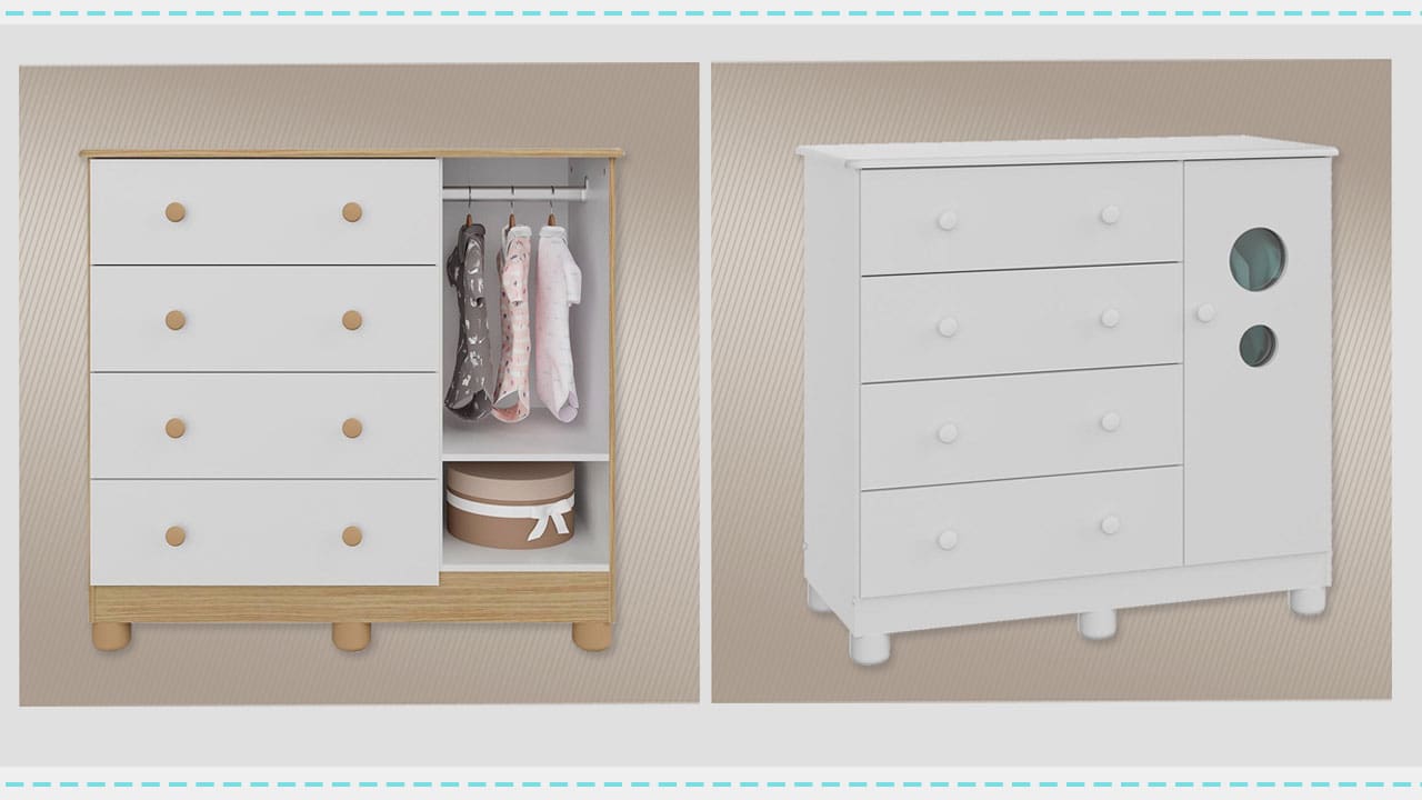 Cômoda Infantil Peroba Móveis Duda MDF