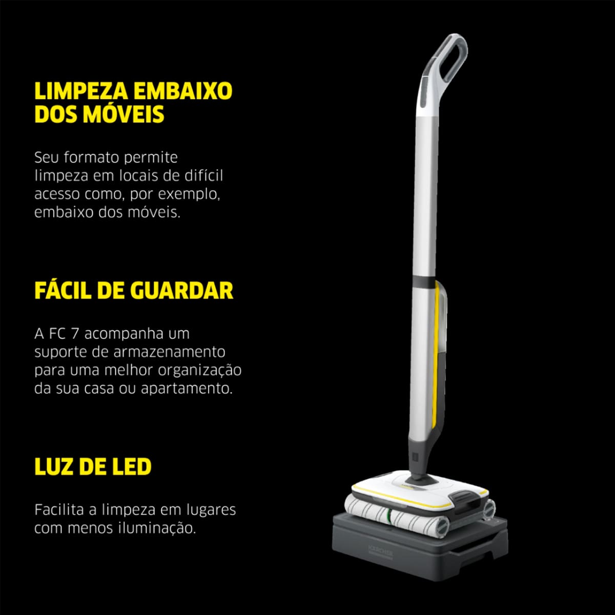 Limpadora MOP Elétrico FC7 4 em 1