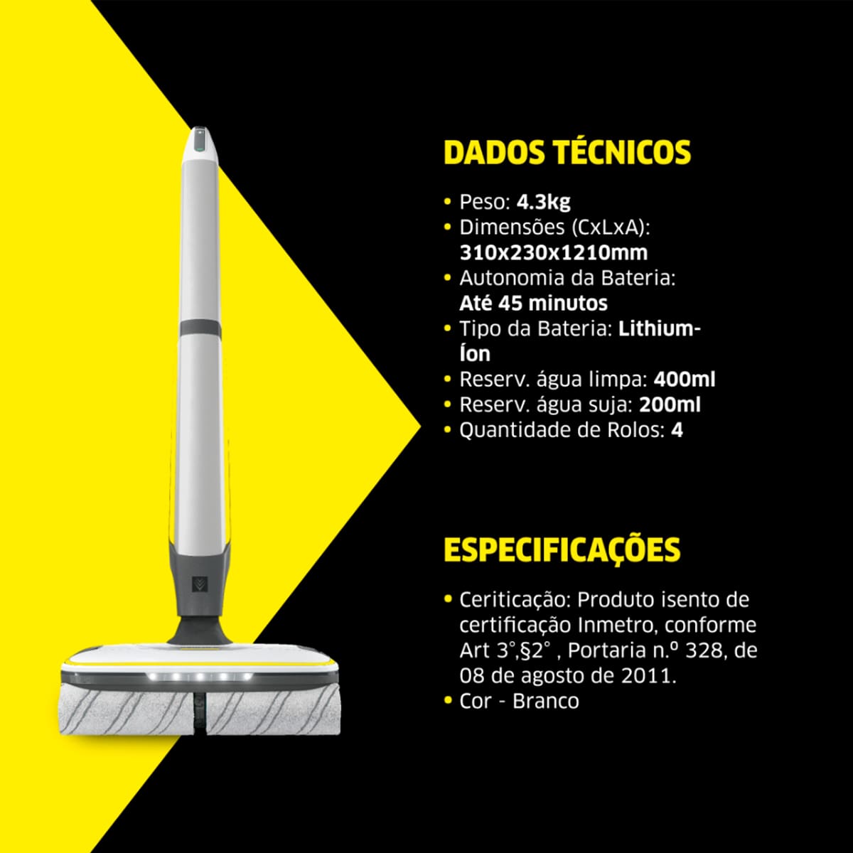 Limpadora MOP Elétrico FC7 4 em 1