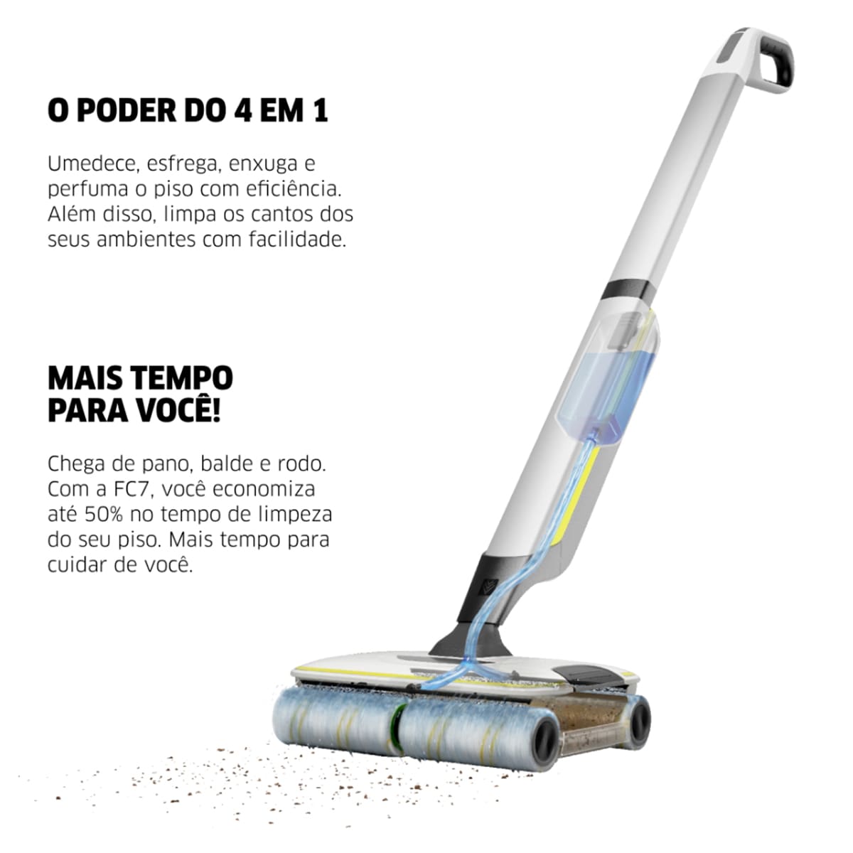 Limpadora MOP Elétrico FC7 4 em 1