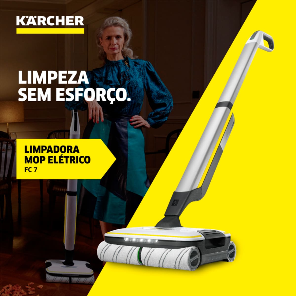 Limpadora MOP Elétrico FC7 4 em 1