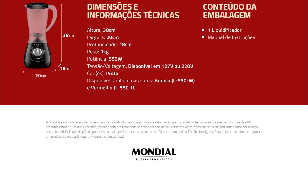 liquidificador-mondial-power-l-550-preto