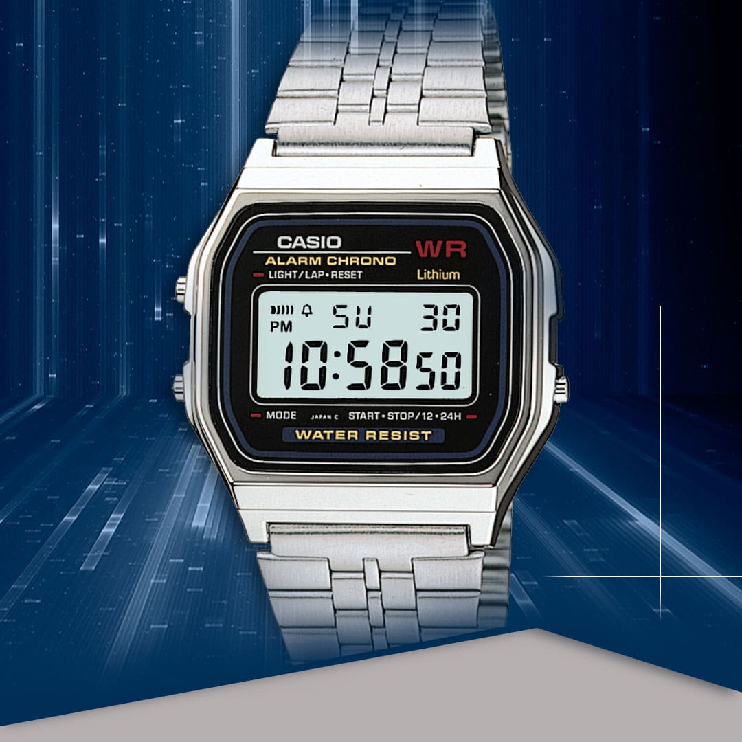 Relógio Unissex Digital Casio A159WA-N1 Prata