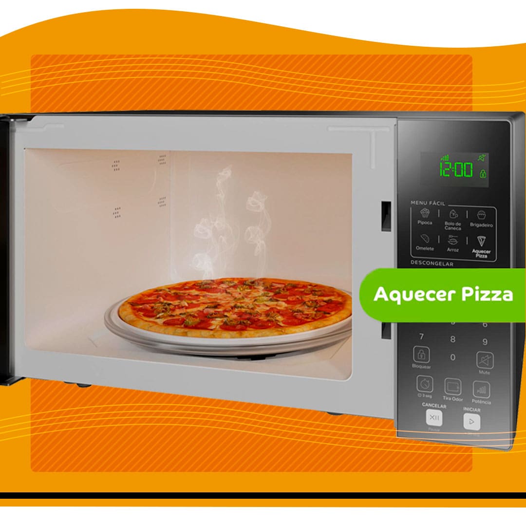 Forno Micro-ondas Consul CMS46AR aquecer pizza