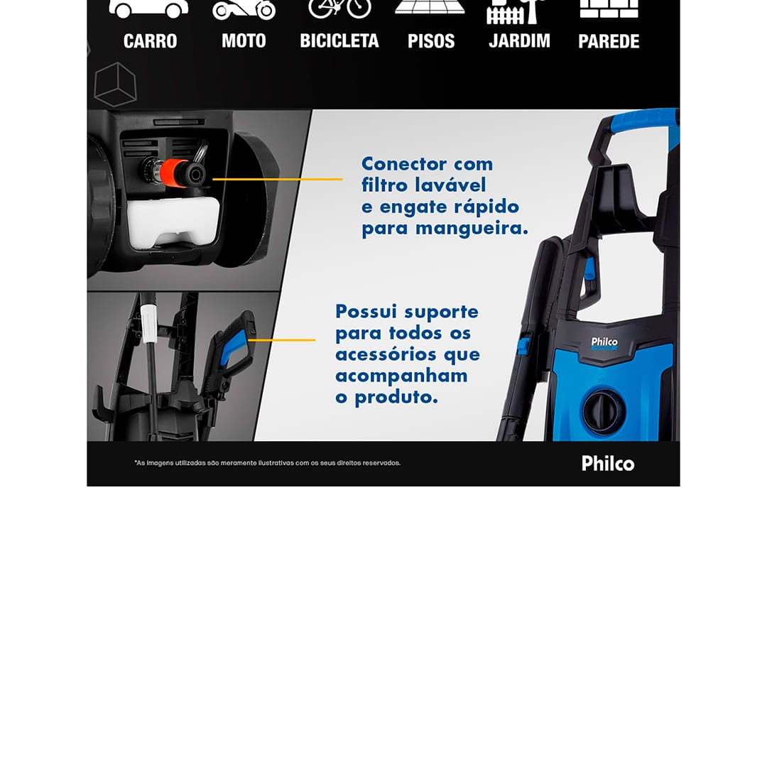 Lavadora de Alta Pressão Philco Force PLA2500 1500psi