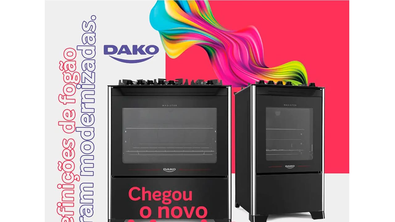 Fogão Dako 4 Bocas Magister Preto