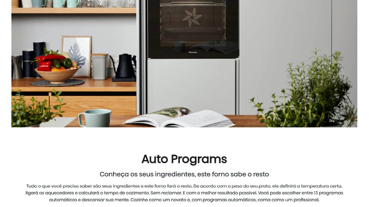 Forno Elétrico de Embutir Hisense BI64211AXBR com 13 Funções Pré-programadas 77L – 220V