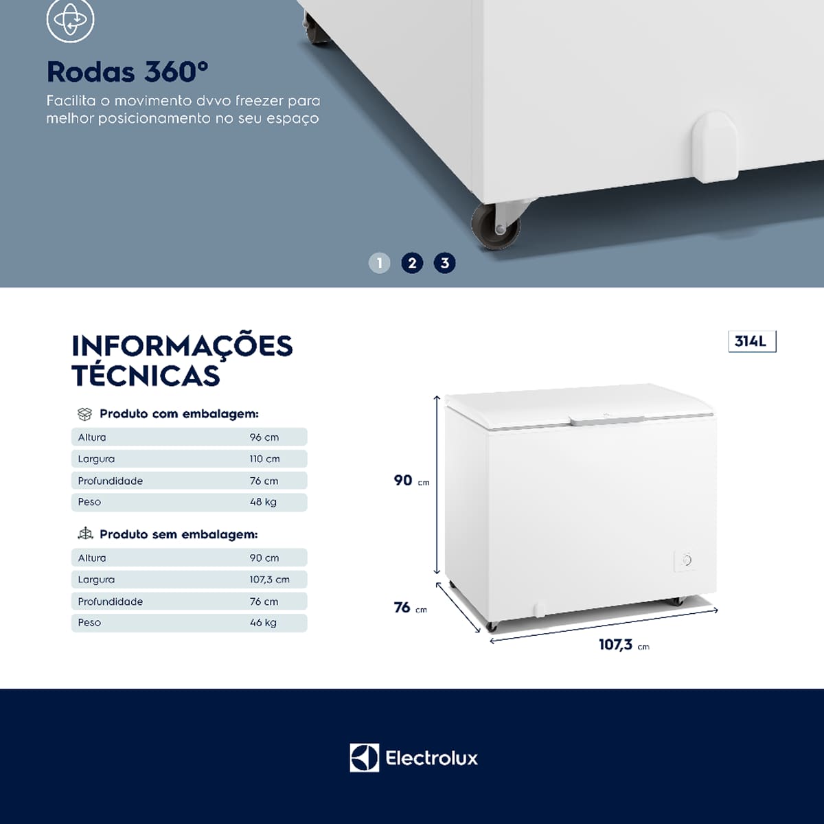 Freezer Horizontal Electrolux HI330 