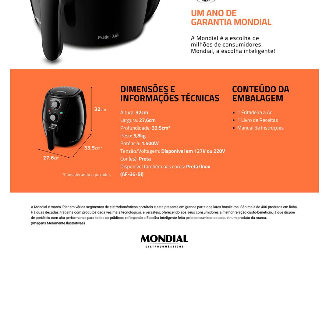 fritadeira-eletrica-air-fryer-mondial-af36-fb-preta