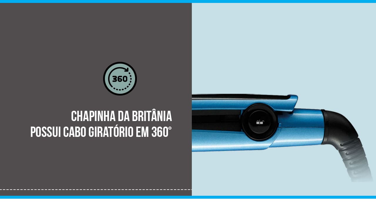 Chapinha Britânia Titanium Blue cabo giratório