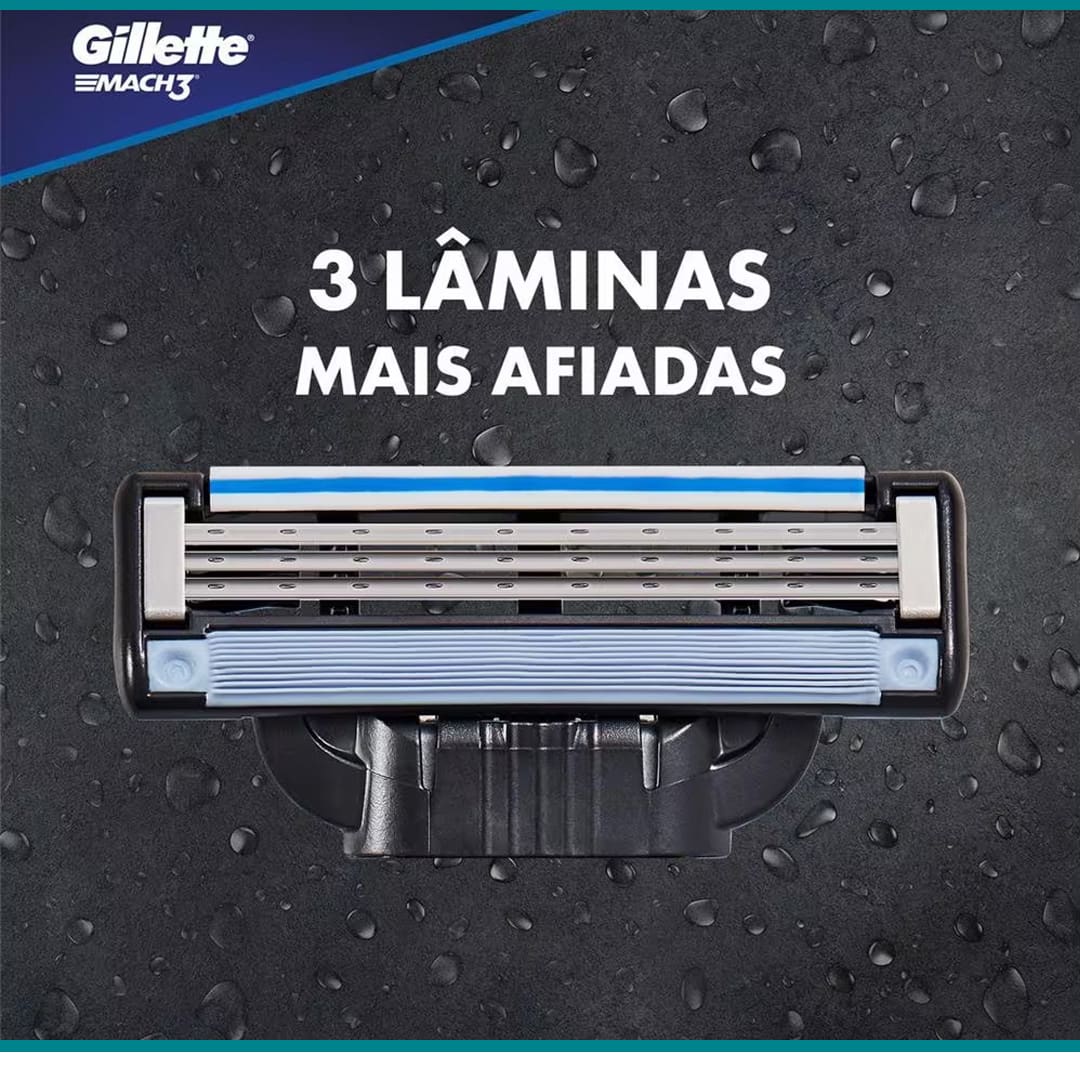 Carga Gilette Mach3 com 16 unidades