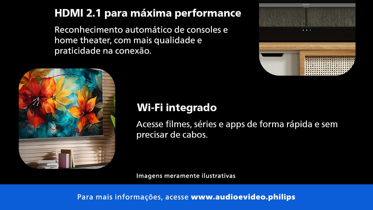 Smart TV QD-MiniLED 100" Ultra HD 4K Philips 100MLED800 com Google TV