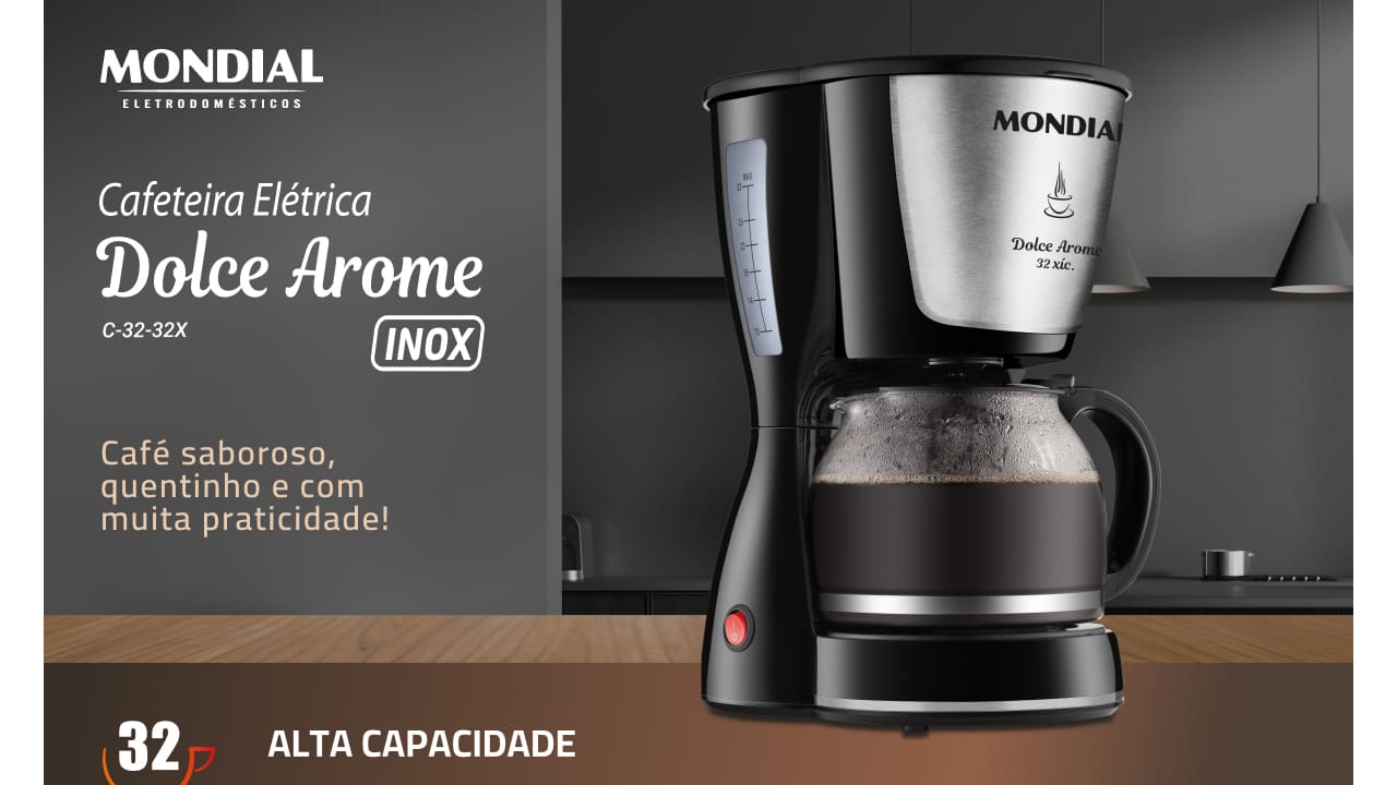 cafeteira-eletrica-mondial-dolce-arome-inox-c32-preta