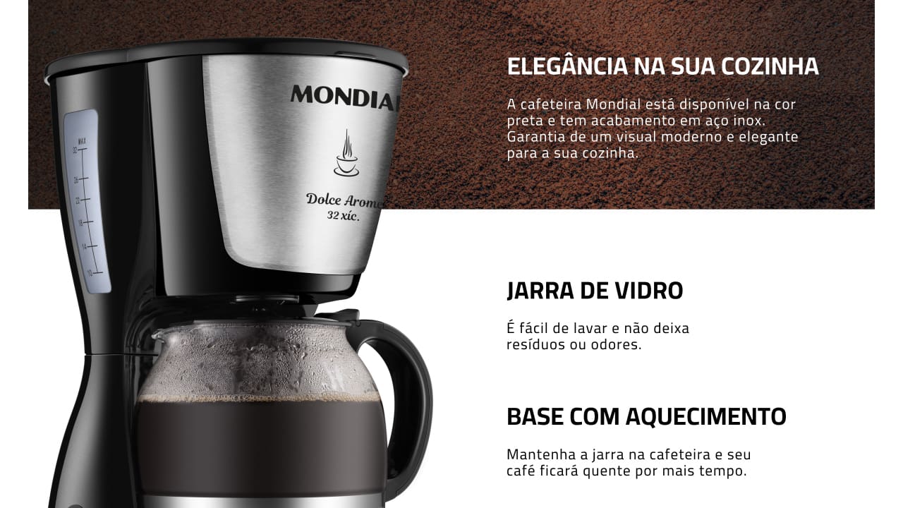 cafeteira-eletrica-mondial-dolce-arome-inox-c32-preta