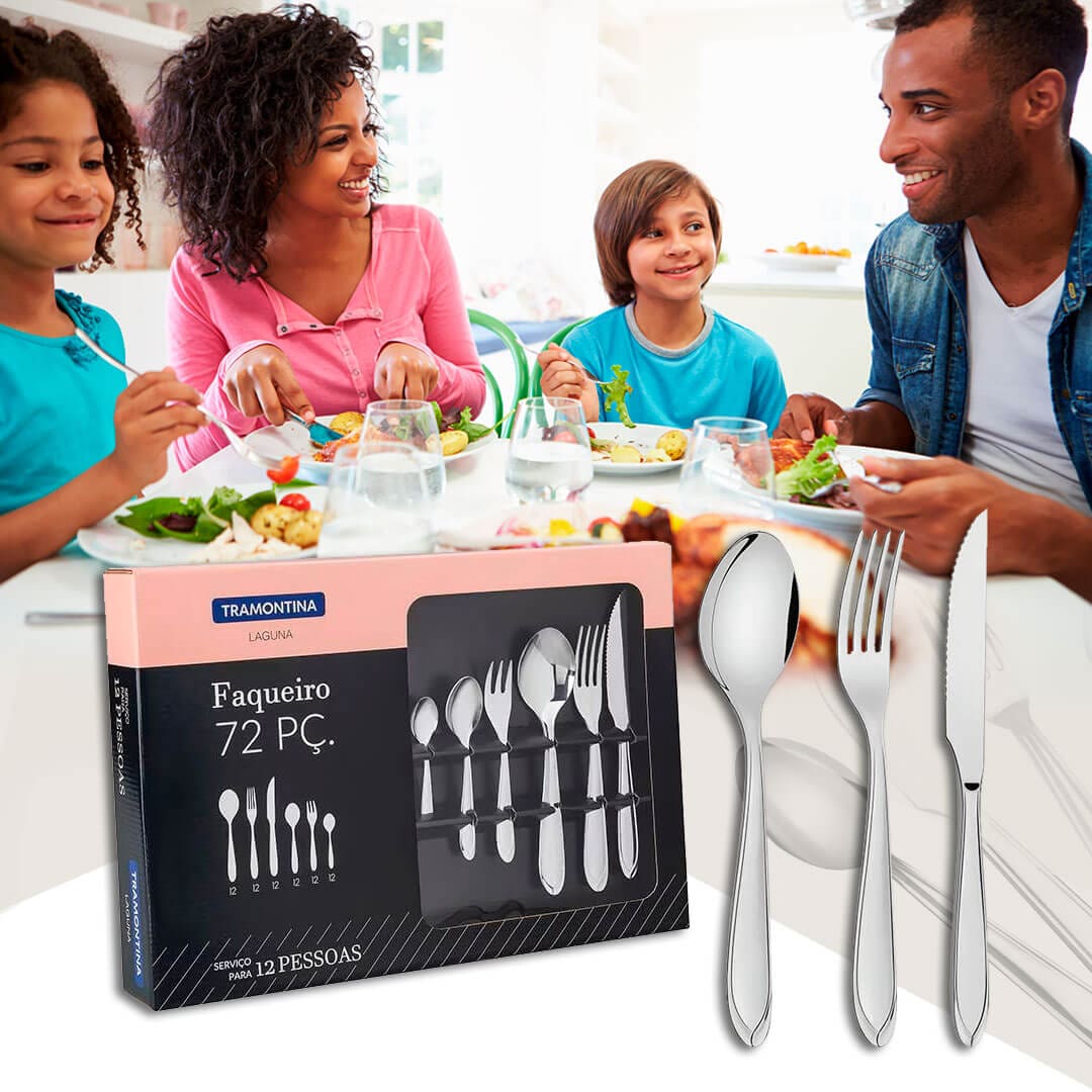 Faqueiro Tramontina Laguna Inox – 72 Peças