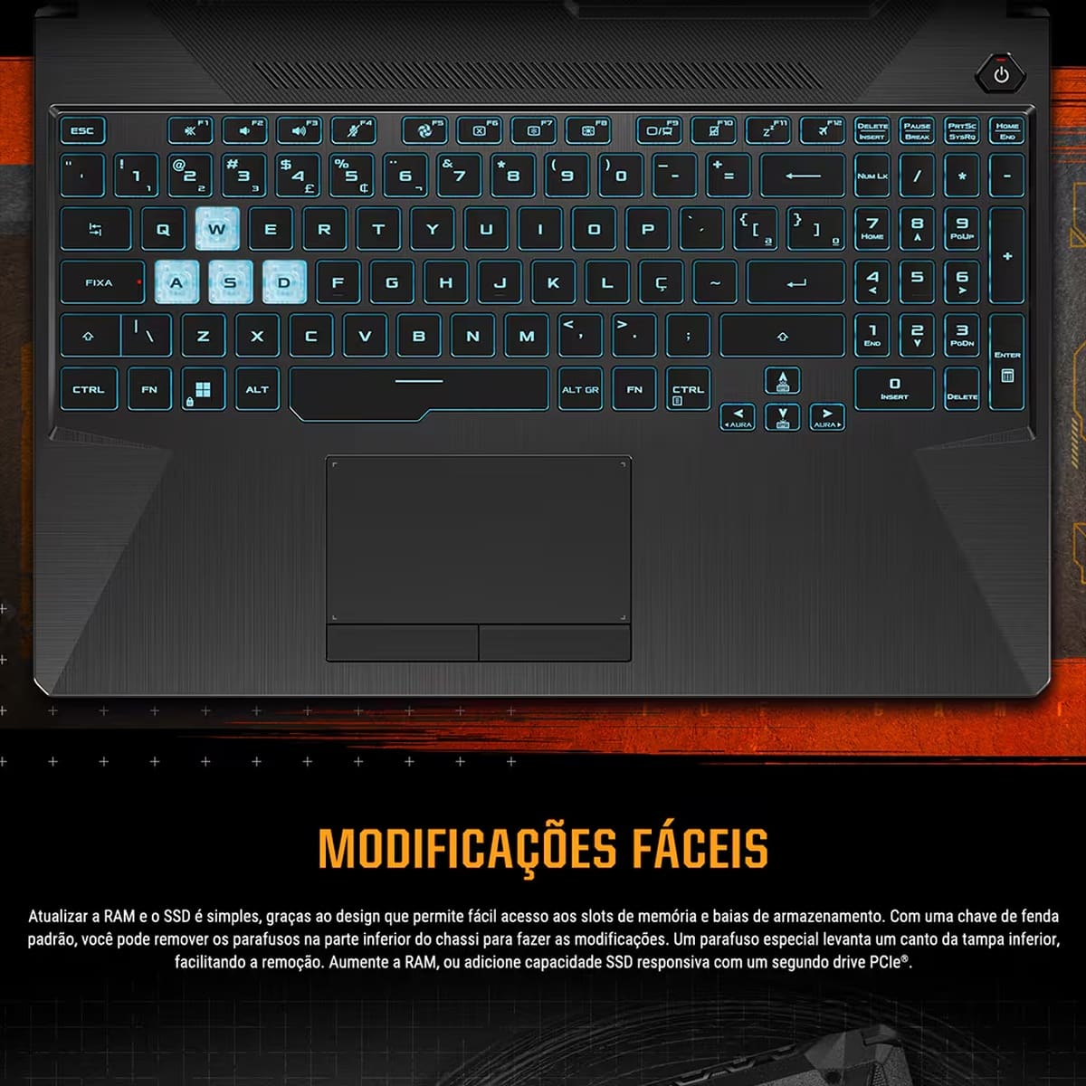 Notebook ASUS TUF Gaming A15 FA506 AMD Ryzen™ 7 7435HS 3.1GHz 8GB